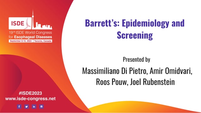 Barrett’s: Epidemiology and Screening