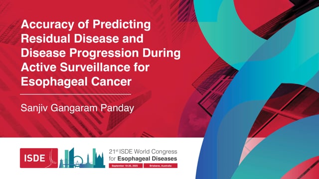 Accuracy of Predicting Residual Disease and Disease Progression During Active Surveillance for Esophageal Cancer - Sanjiv Gangaram Panday