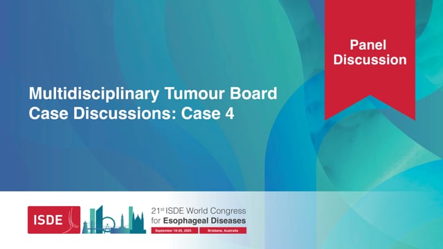 Multidisciplinary Tumour Board Case Discussions: Case 4