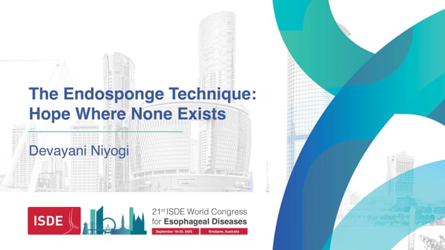 The Endosponge Technique: Hope Where None Exists – Devayani Niyogi