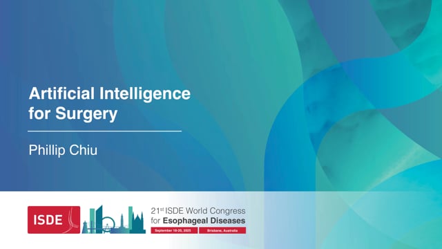 Artificial Intelligence for Surgery - Phillip Chiu