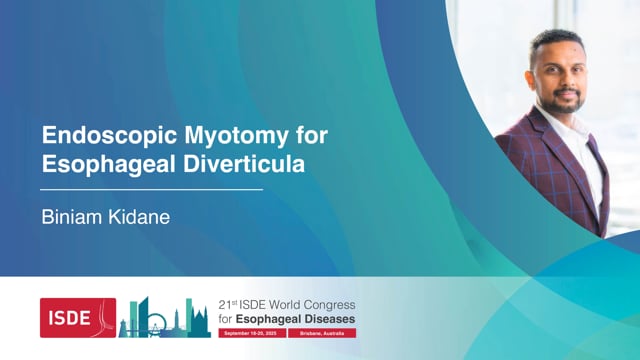 Endoscopic Myotomy for Esophageal Diverticula – Biniam Kidane